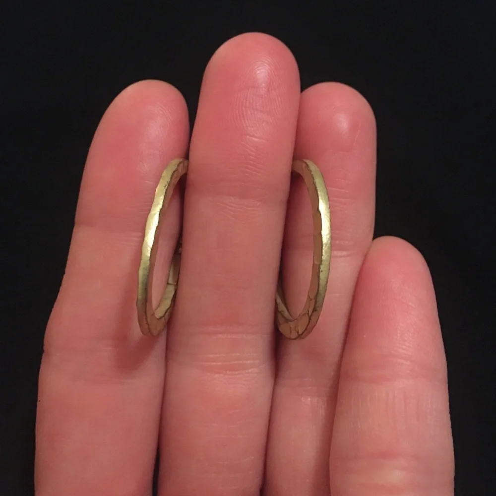 Vintage Gold Tone Hoop Earrings